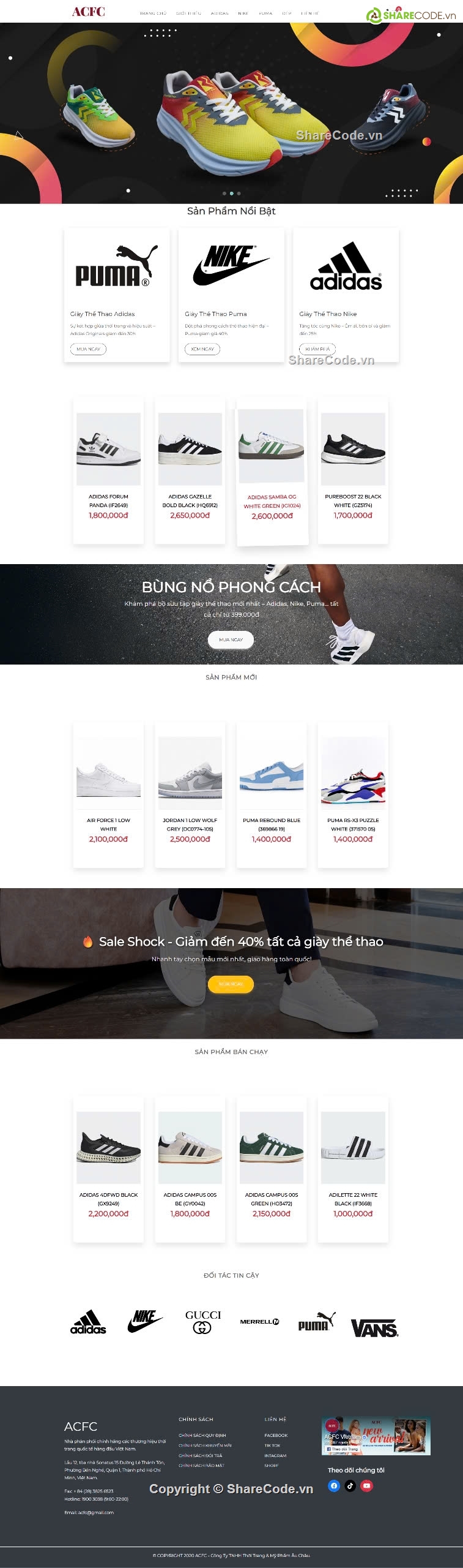 Full Database,web bán giày đẹp,web bán giày dép,Sharecode,website bán giày online,website bán giày php